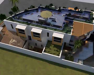 Villa Zoom — Toiture-terrasse et piscine